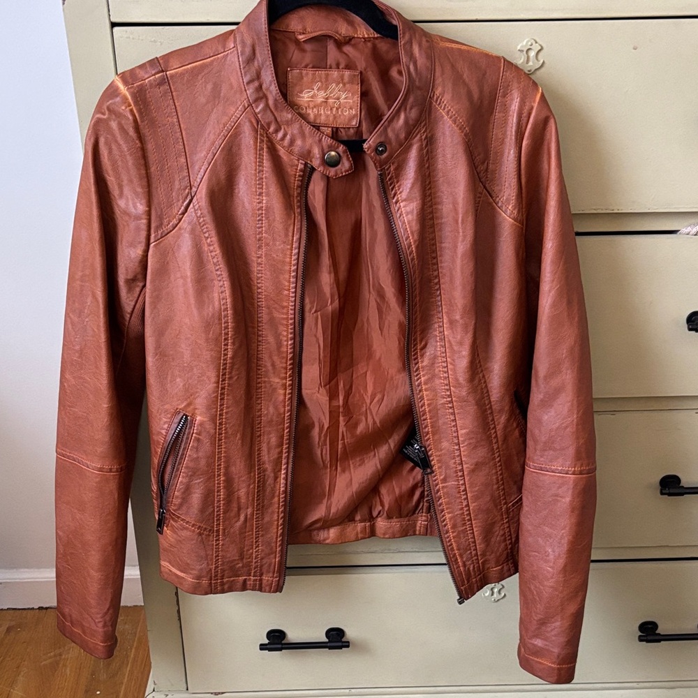 Sebby Women's Tan Leather Jacket